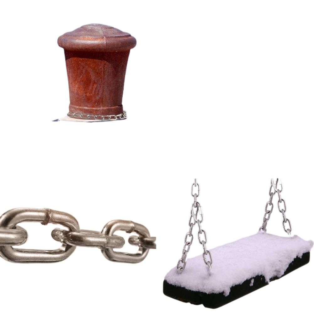 Cadena Cadena en espiral de 100 pies y 1/8 de pulgada Cadena de eslabones de acero al carbono galvanizado galvanizado de 330 libras Compatible con remolque colgante