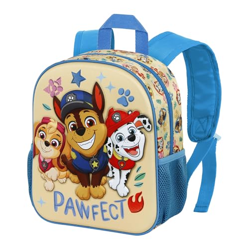 Paw Patrol Patrulla Canina-Mochila 3D Pequeña, 26 x 31 cm, Capacidad 8.5 L, Azul Friendship