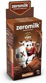 Chocolate Sem Lactose Vegano 40% Cacau Zeromilk - 6 unidades de 80g