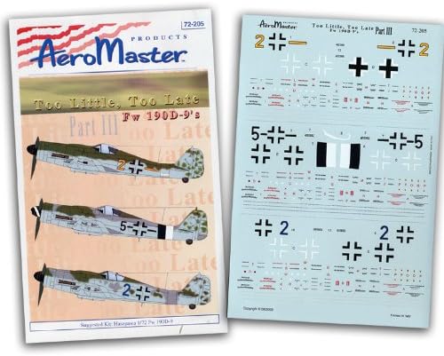 Fw 190 D-9: Too Little Too Late, Pt 3: JG 2, 3 (1/72 decals)