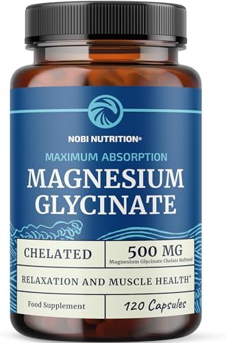Magnesium Glycinate 500mg | Chelated for High Absorption | Muscle...