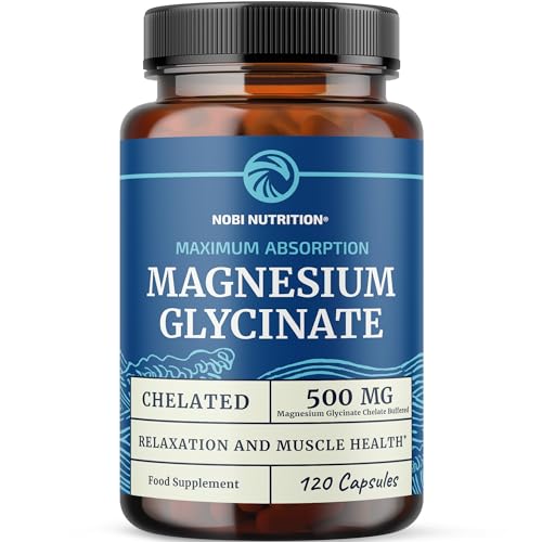 Magnesium Glycinate 500mg | Chelated for High Absorption | Muscle...