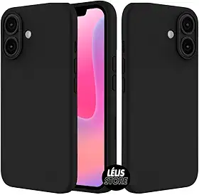 Capa Capinha Anti Impacto Para iPhone 16 Silicone Aveludado Premium (PRETO)