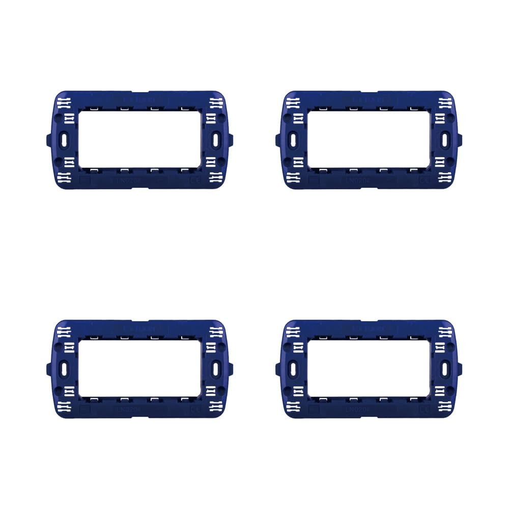 Elektronova, supporto 4 posti (504) compatibile con BTicino LivingLight, confezione da 4 pezzi