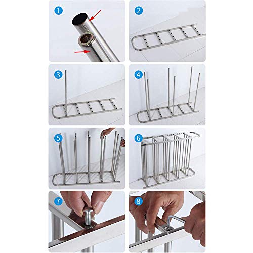 Zapatero extensible de 3 a 6 niveles, estante de almacenamiento apilable de acero inoxidable para dormitorios de estudiantes y nización en el hogar, y elegante estante de acabado para zapatos