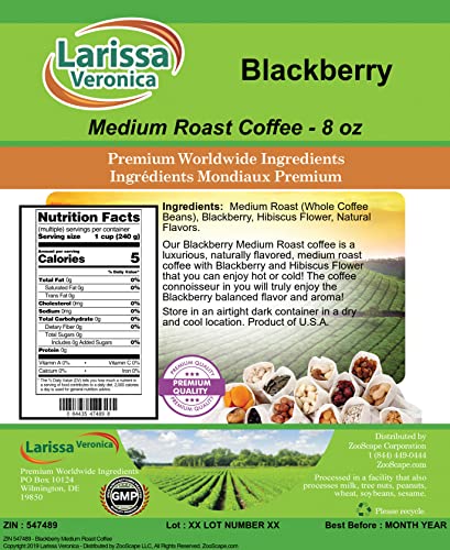 Café en granos de tueste medio con sabor a zarzamora 8 oz miniatura 2