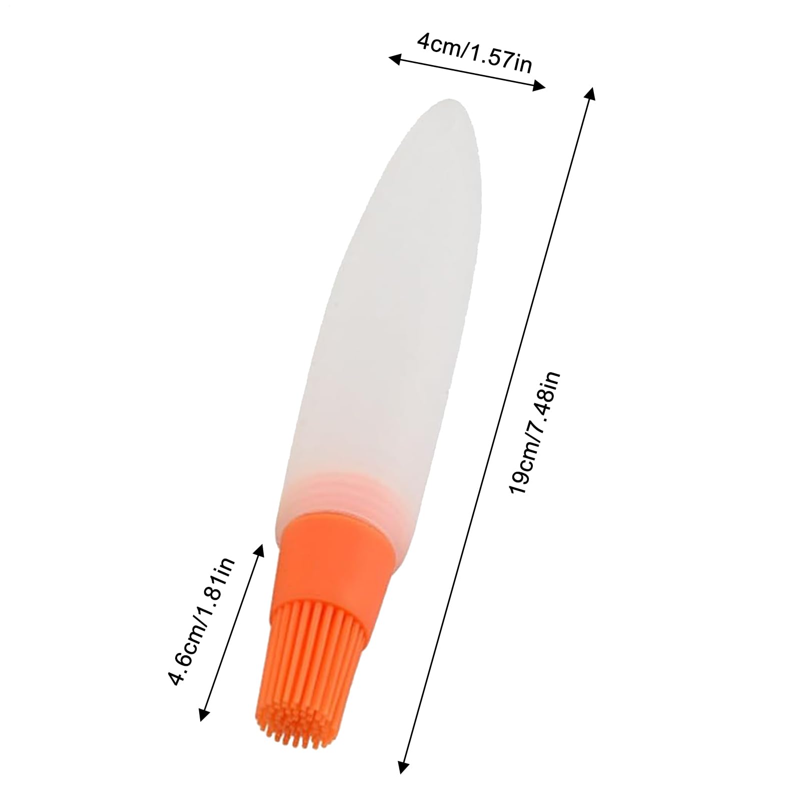 Oil Silicone Brush Bottle Set - Cooking Baking Barbecue Oil Spread Applicator | Soft Flexible Silicone Bristle with Transparent Storage Container, Kitchen Food Grease Control Tool
