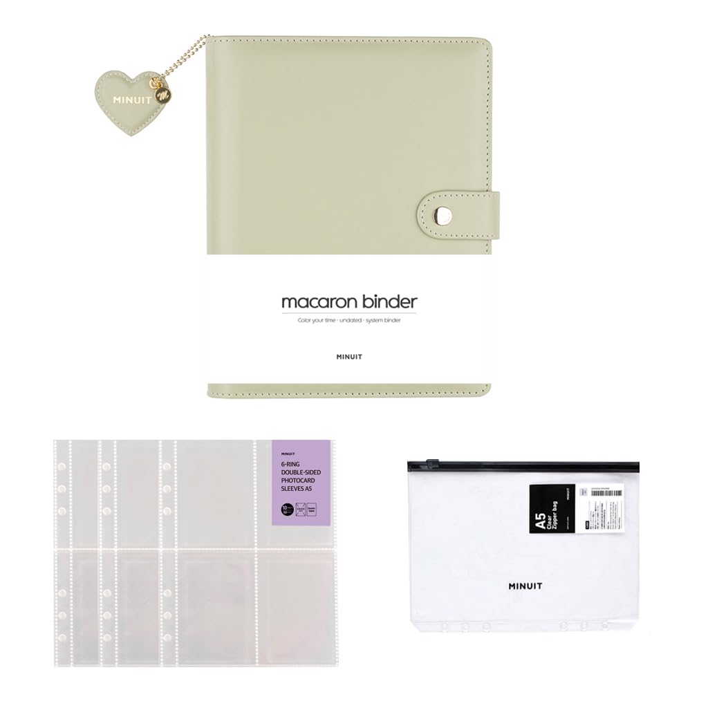 Amazon.co.jp: MINUIT マカロン 写真バインダー A5 A6 30枚パック 挿入