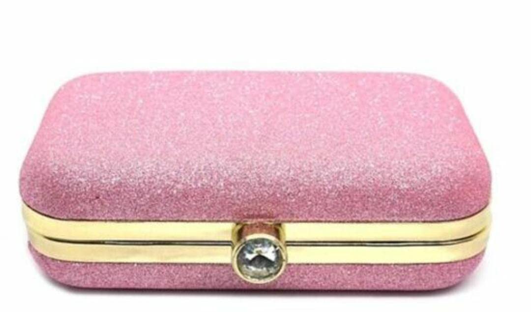 GenericWomen's Clutch Golden Multicolor Pack of 1Pcs