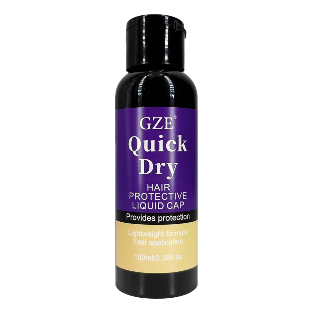 GZE Quick Dry Hair Protective Liquid Cap for Wigs, Pre-Wig Application Scalp & Hair Shield, Lightweight Invisible Barrier with Fast-Drying Protective Shield Bond for Quick Weave