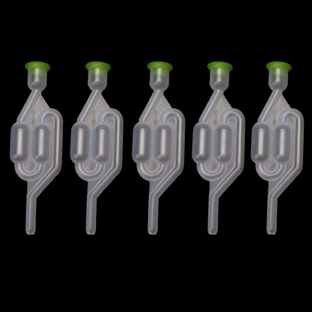 5 Pcs S Shape Twin Bubble High Transparency Fermentation Bubbler For Wine Making And Beer Making