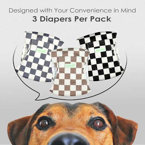 Image of wegreeco Washable Male Dog Belly Band (Stylish Pattern)- Pack of 3 - Washable Male Dog Belly Wrap, Dog Diapers Male (Black, Grey, Dark Coffee Checkerboard, X-Small)