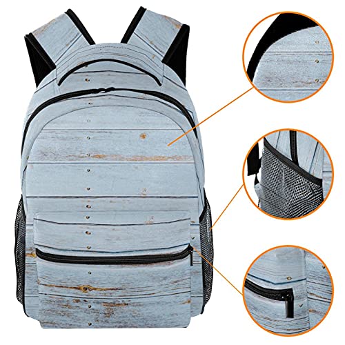 Sac à dos voyage bleu rustique avec porte-bouteille robuste