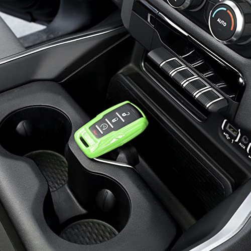Image of RAZPOY for RAM Key Fob Cover, ABS Key Case Cover Holder Protector Compatible with for 2018-2023 Dodge RAM 1500 2500 3500, Light Green