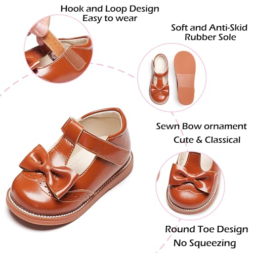 Image of PHIRAMIN Toddler Girl Mary Jane Dress Shoes-Little Girl School Uniform Shoes for Wedding Party