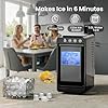 Kismile Ice Makers Countertop,26lbs in 24Hrs, Portable Ice Maker Machine with Self-Cleaning Function,Selectable Ice Size & Internal Lighting Desigh for Home/Kitchen/Bar
