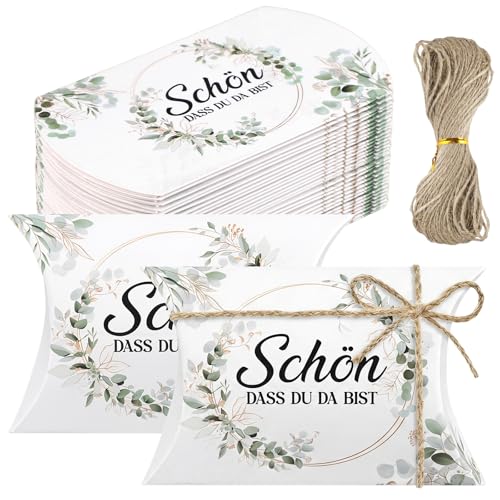 woric 60 Stück Schön Dass Du Da Bist Gastgeschenke Geschenkboxen Geschenkschachtel Gastgeschenke Konfirmation Firmung Hochzeit Jugendweihe Taufe