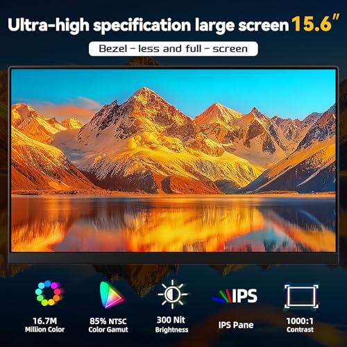 Image of Laptop Screen Extender 15.6 inch 120% sRGB - FHD 1080P IPS Dual Laptop Monitor Extender with Detachable Screen, Second Monitor for 13 inch-17.3 inch Laptops, Plug-Play for Windows Mac Android Chrome