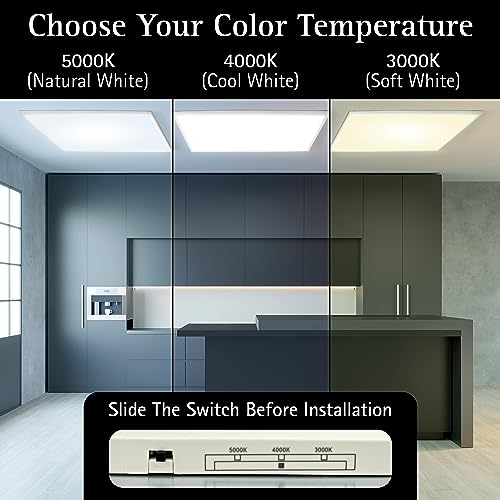 Image of UltraLux 2x4 Surface Mount Slim LED Panel Dimmable 3CCT Matte White 1Pk