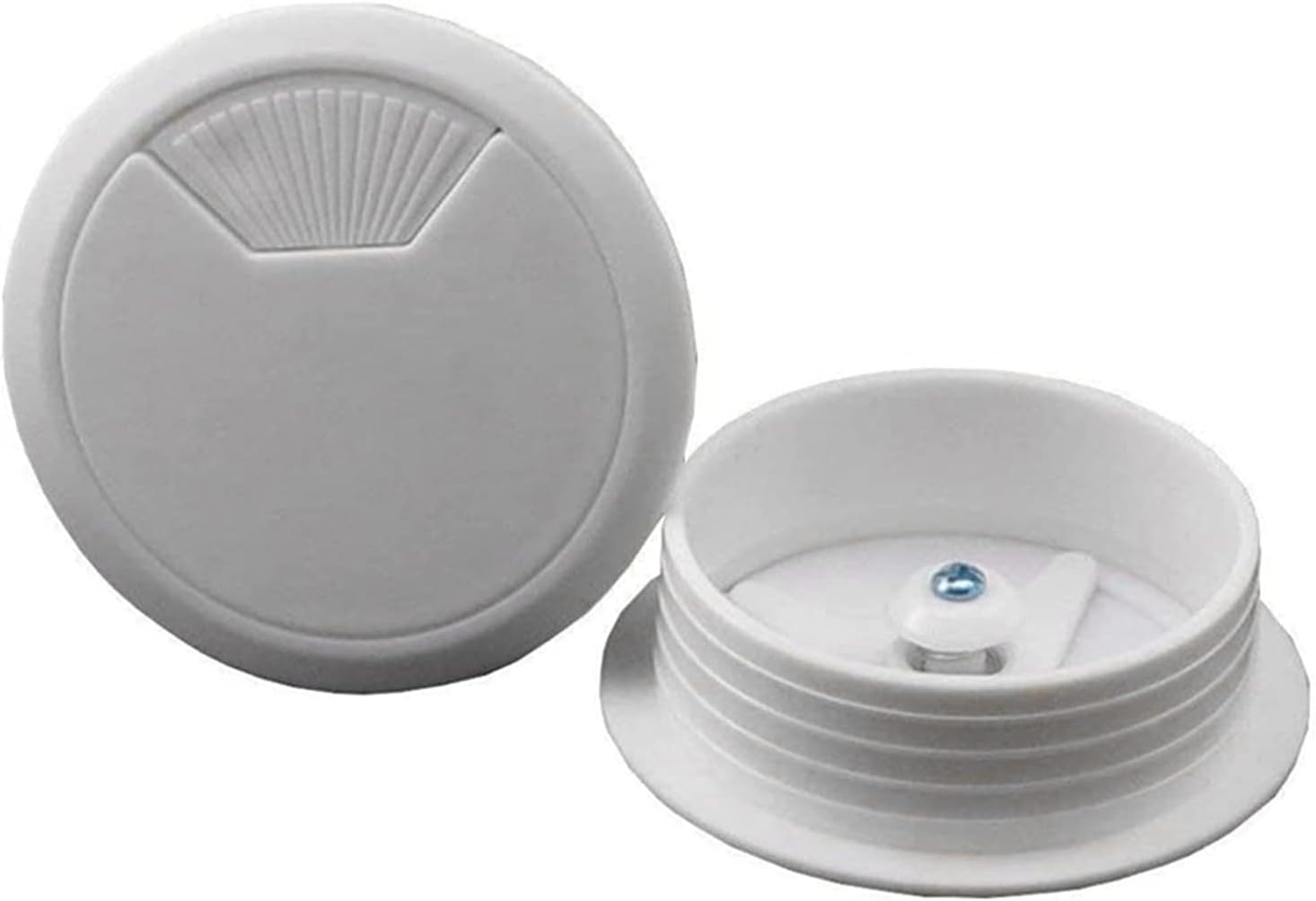 Passacavo per scrivania, 20 Pezzi 2 Pollici scrivania Filo passacavo Cavo Foro di Copertura for Ufficio PC scrivania Cavo organizzatore Cavo Copertura in plastica(Black)