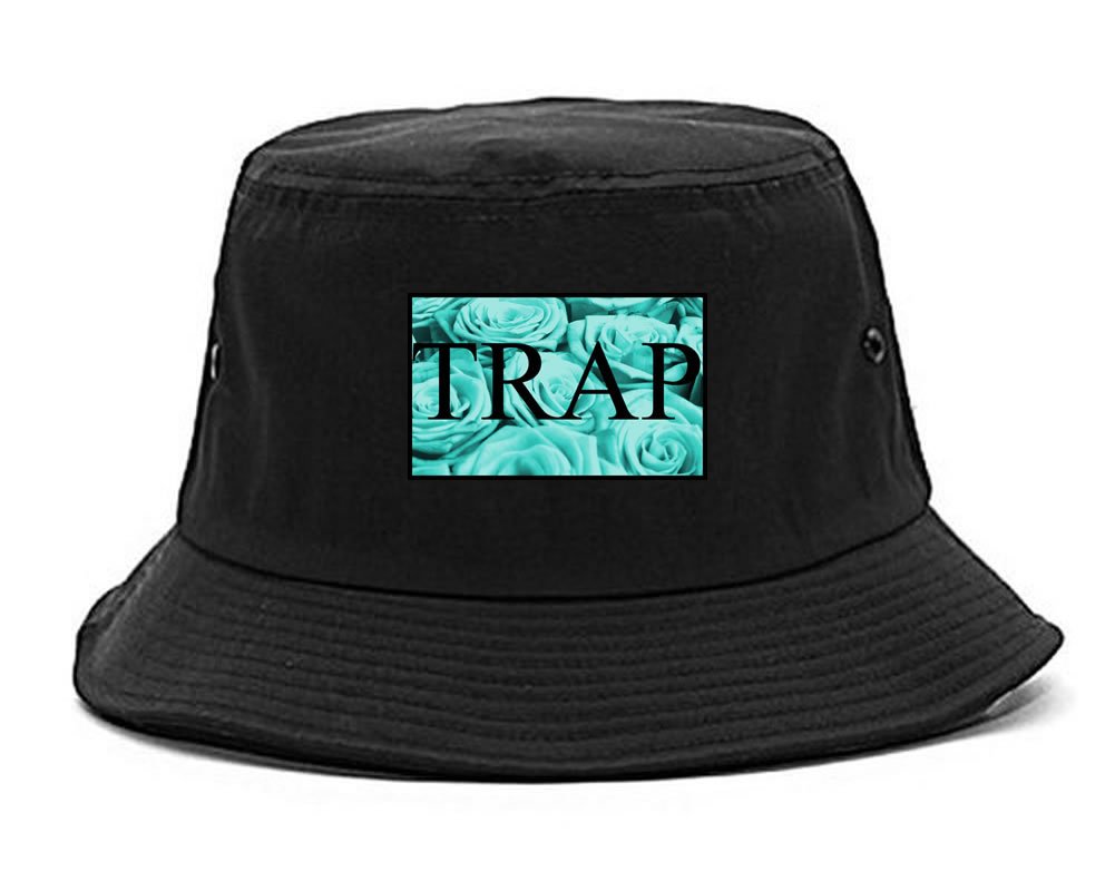Kings Of NY Trap Floral Style Adult Bucket Hat Black