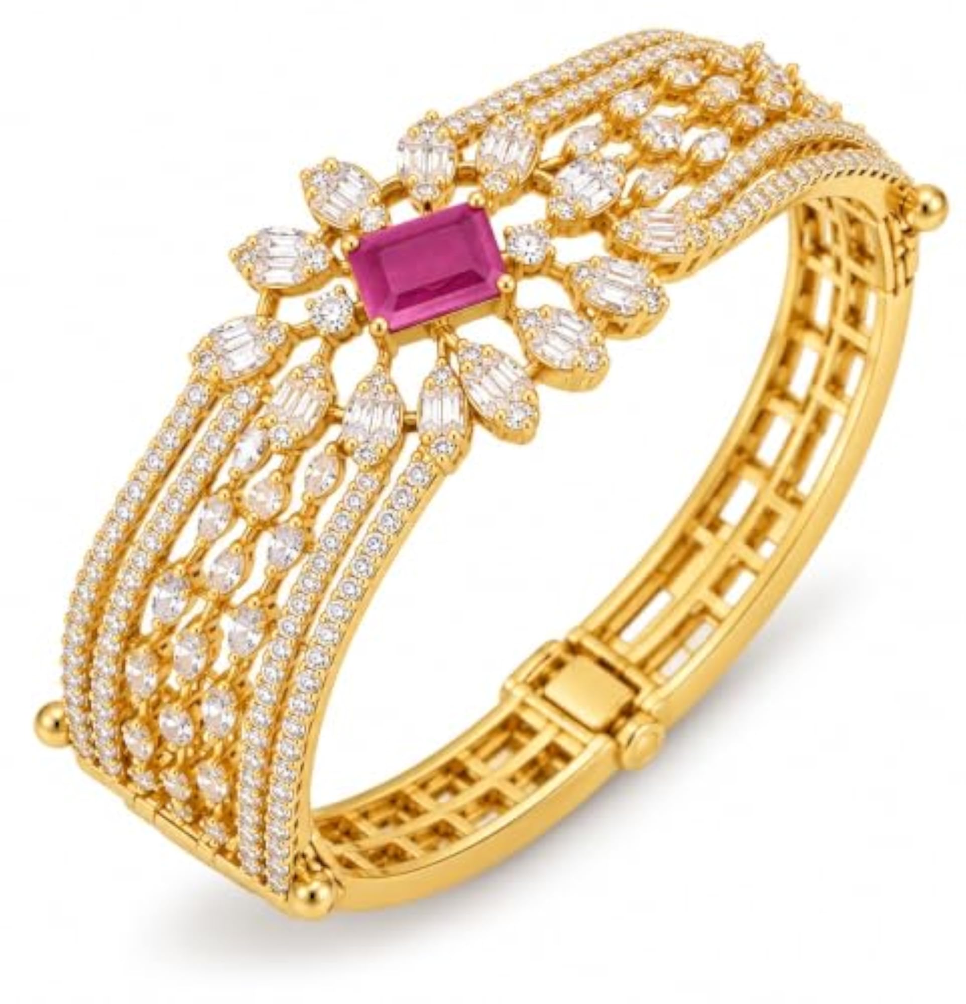 Women's Scarlet Ruby American Diamond Bracelet