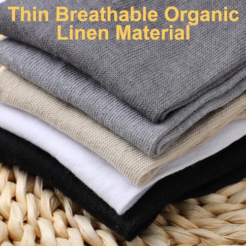 5 Pairs Thin Breathable Organic Linen Socks for Men All-natural Linen Moisture-wicking Organic Hemp Socks Men Women3