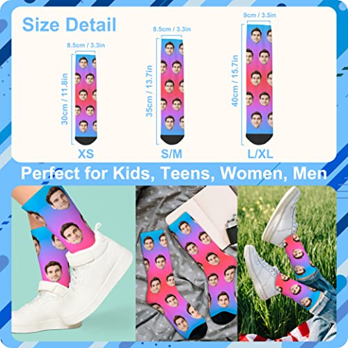 Custom Socks with Faces on Them Custom Personalized Funny Socks with Photo Unique Gifts for Friends Women Men Family4
