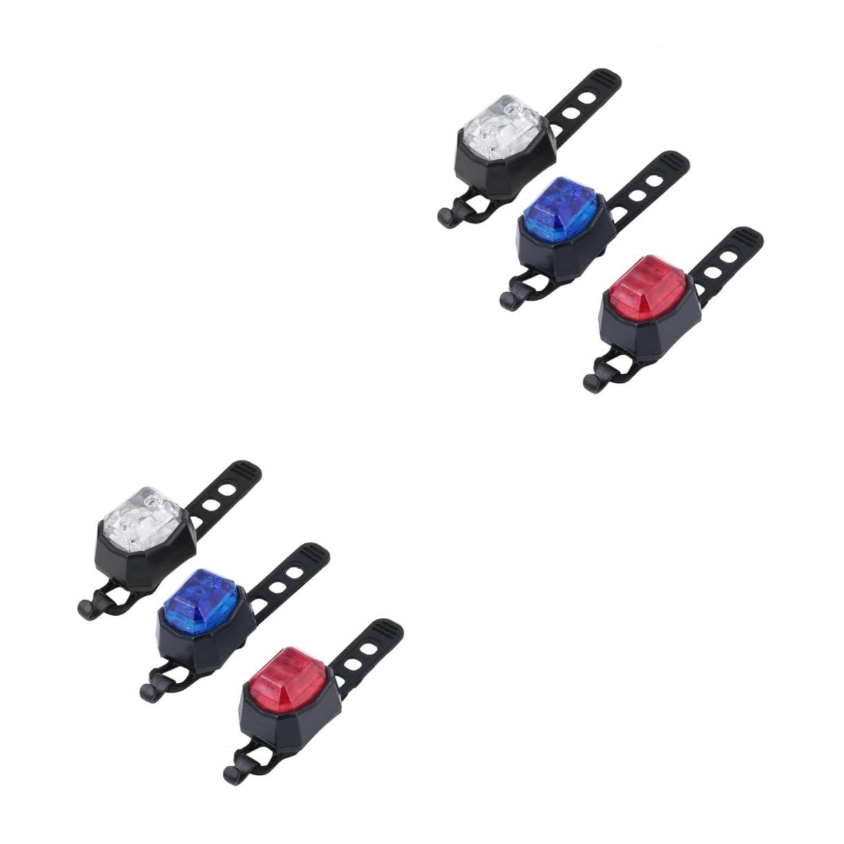 ibasenice 6pcs Gemstone Bike Tail Light Cycling for Night Riding Easy to Use and Install Includes Colors