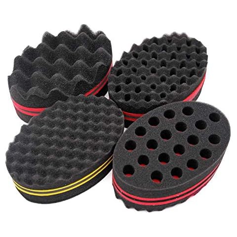 4 Pcs Varied Small Hair Twist Sponge Brush For Dreads Locking Twist Afro Curl Coil Wave Hair Care Tool (Blend) Cover