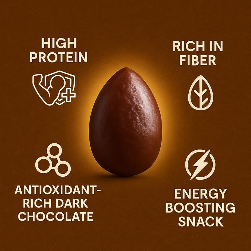 Image of Vbalaa Dark Chocolate Almonds 300gm | 100% Natural & Pure | No Added Preservatives, Colors & Artificial Flavours | Rich in Nutrition | Ideal for Snacking & Gifting