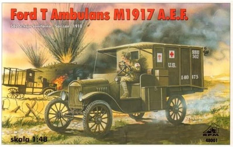RPM Ford T WW1 Ambulance M1917 AEF (1/48 Model kit, 48001)