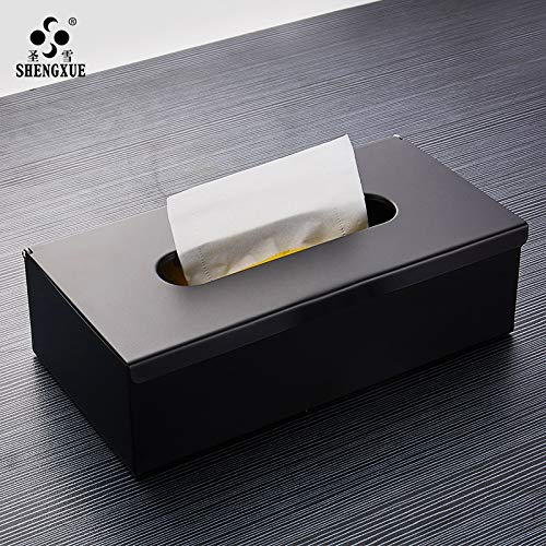 Portarrollos Papel Higiénico Montado en la pared sostenedor de papel higiénico de papel Estante de tejido impermeable Box Negro Sala de Estar caja de la servilleta soporte de baño retro estante del me