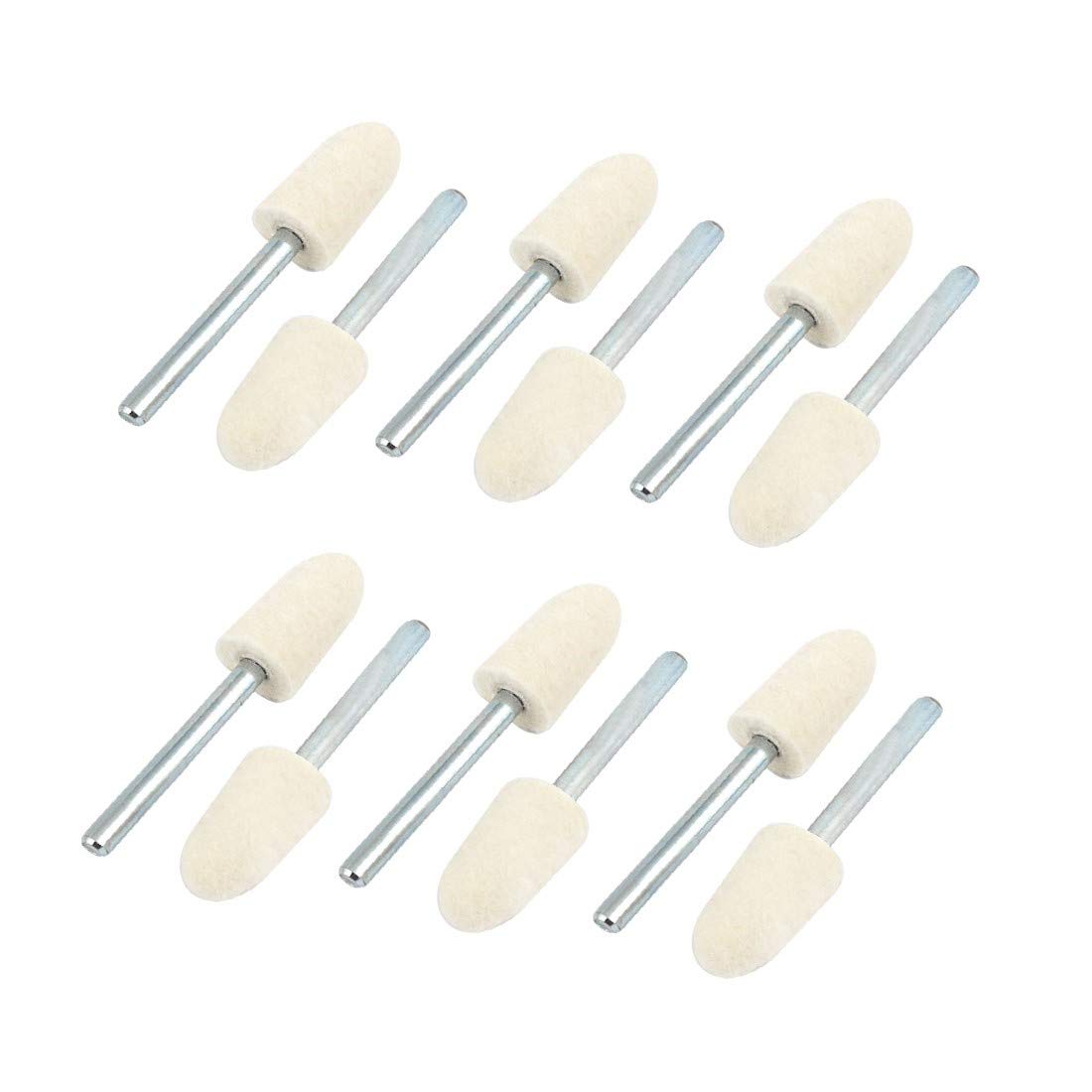 New Lon0167 12 Pcs Featured Buffing Polishing 3mm reliable efficacy drill hole 9mm Dia Head Hard Felt -s Polishing Tool(id:16f 08 f5 a6f)