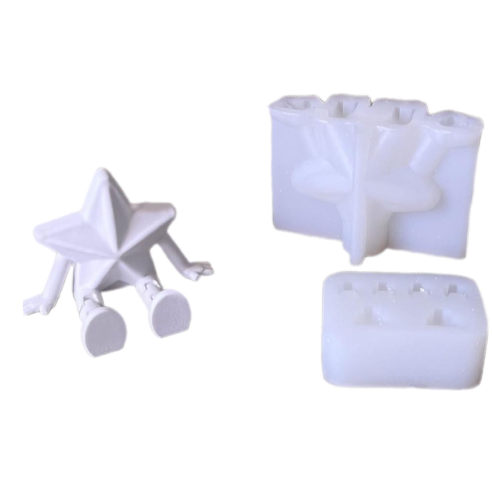 Kalttoy C Easy Use Silicone Hristmas Ast Reate Elebratory Snowfigure Patron Star Ornamentation For Home Holiday Deck Artisanal Project Silicone Hristmas Statue Ast Set