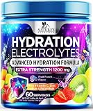 Hydration Electrolyte Powder - Advanced Hydration Formula Daily Liquid Replenisher Drink Mix - Electrolytes Multiplier with Minerals, Potassium & Real Salt - Vegan - Tasty Fruit Flavor - 60 Servings