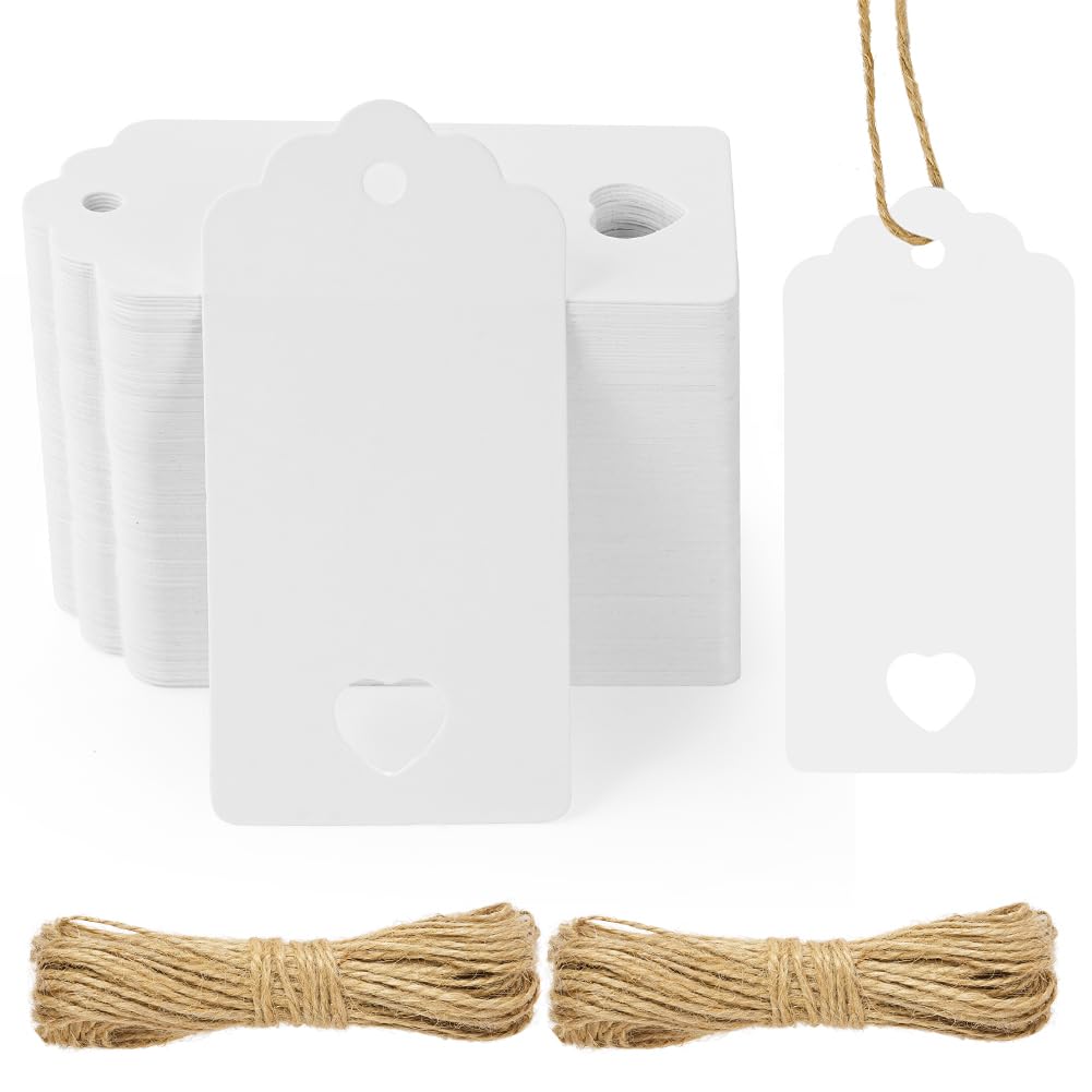 Flintronic Brown Gift Tags, 120PCS Kraft Paper Tags with String