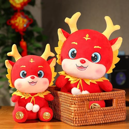 Image of Red Dragon Soft Toy Teddy Bear for Kids Huggable Plush Stuffed Dragons Animal Plushie Birthday Gifts for Girls Boys Friends Girl Valentine Gift