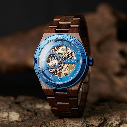 BOBO-BIRD-Mens-Wood-Watches-Skeleton-Mechanical-Wooden-Watch-Lightweight-Luxury-Wristwatches-with-Natural-Wood-Band-of-Limited-Edition-Collection-for-Men