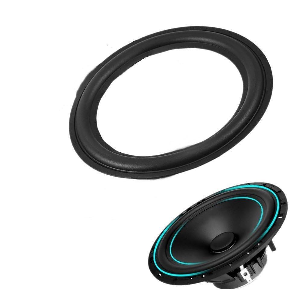 zalati Rubber Ring 5-inch Speaker Rubber Foam Speaker Surround Edge Sponge Speaker Repair Parts Accessories for Speaker - Black