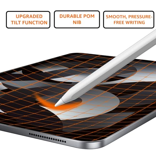 Image of Amazon Basics Stylus Pen for iPad with Magnetic Wireless Charging, Palm Rejection, Apple Pencil Compatible with iPad Pro 11 in 1 /2 /3 /4, iPad Pro 12.9 in 3 /4 /5 /6, iPad Air 4 /5, iPad mini 6 (White)