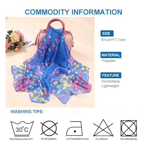 Scarfs for Women Lightweight Scarves Fashion Print Floral Scarf Headscarf2