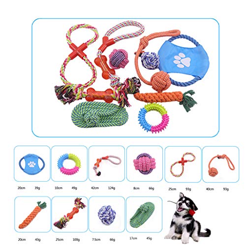 Homozy 1 conjunto de brinquedos variados de algodão para cães para tédio mordida de animais de estim