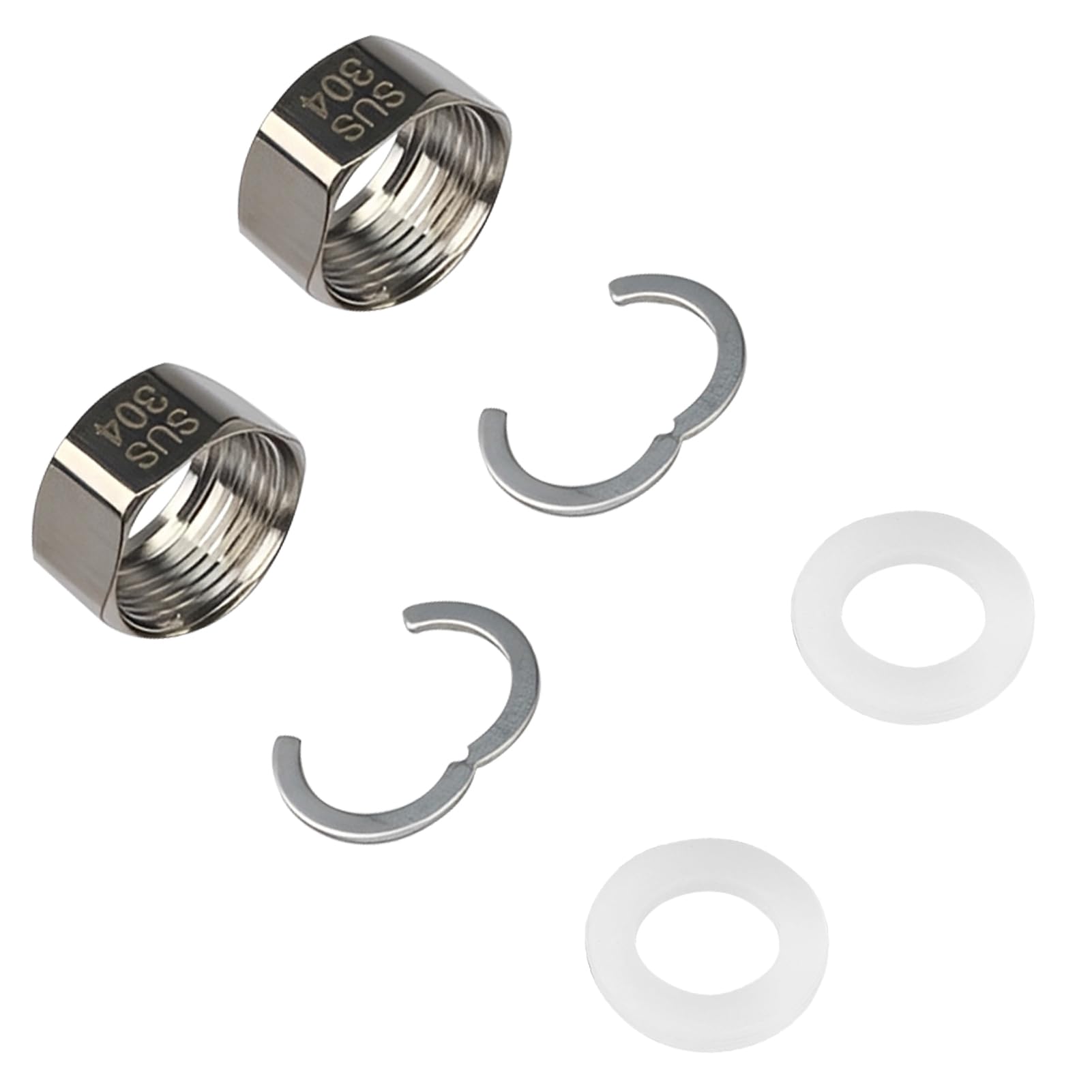 Set di 2 raccordi per tubo corrugato in acciaio inox, DN25-1 1/4", set di collegamento per tubo corrugato in acciaio inox, 1 filettatura interna da 1/4", per tubo corrugato DN25, per tubi solari e