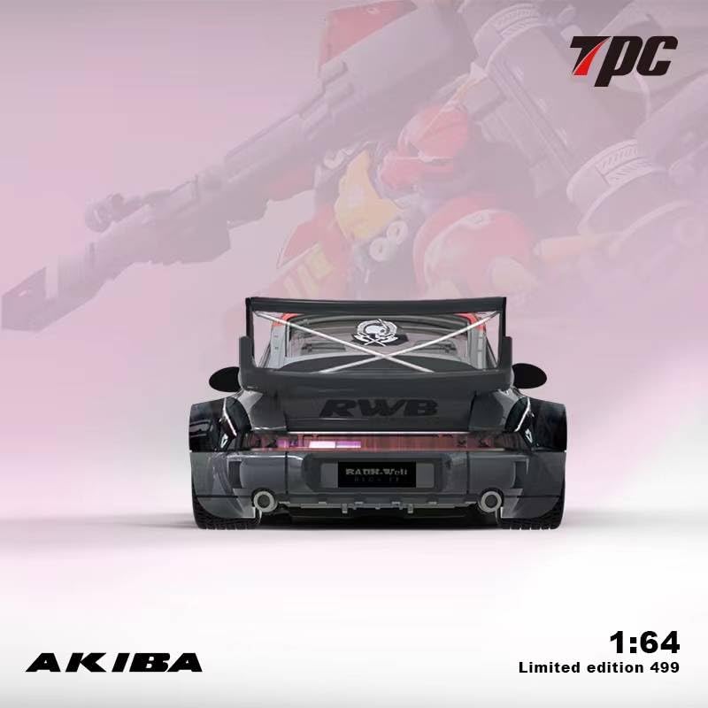 TPC 1/64 RWB 964 ガンダム アキバ PORSCHE RWB 964 AKIBA ANIME LIVERY 1/64 DIECAST CAR MODEL BY FLAME
