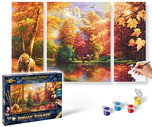 Tableau à dessin triptyque Indian Summer de Schipper 40 x 50 cm pour décorer votre salon