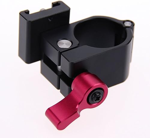 Miniatura 5 de CAMVATE Soporte de montaje ligero Soporte de abrazadera de varilla de 0.984 in para DJI Ronin-M, Freefly MoVI - Perilla roja - 1167