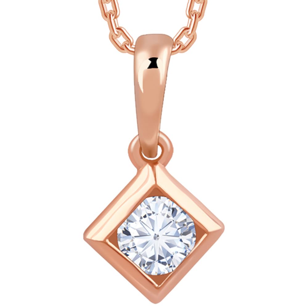 giva 18k Rose Gold Kaiva Lab Grown Diamond Pendant|With Certificate of Authenticity & BIS-Hallmarked Gold Jewellery-picture-11