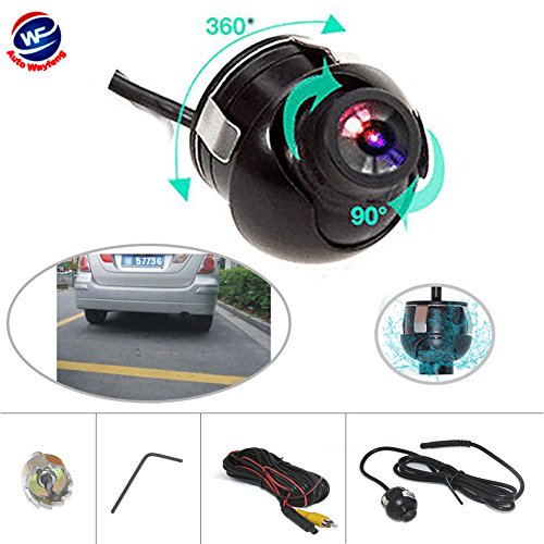 Auto Wayfeng WF® Caméra Universelle Avant/Côté Voiture 360 ​​Degrés Réglable Couleur Nocturne pour Parking Moniteur DVD (Non-Miroir + Pas de directives de stationnement)