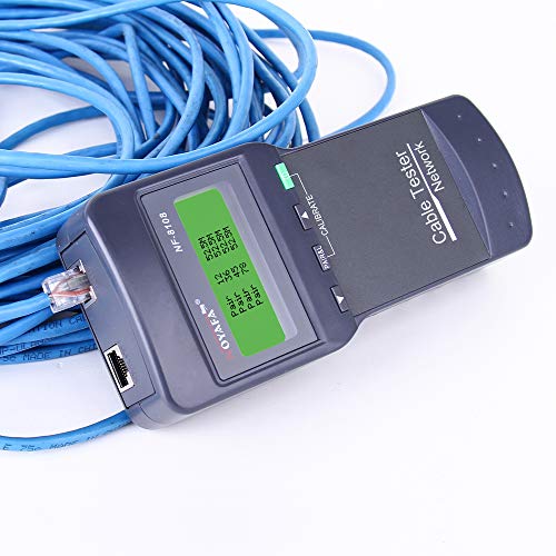 Noyafa Sc8108 Network Cable Tester Lan Phone Wire Meter Cat5 Rj45 Mapper Far End Test Jack, Grey #TOP2
